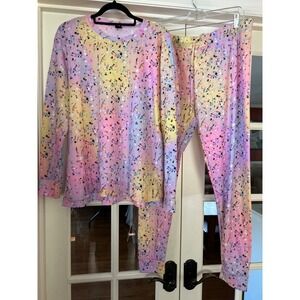 Lounge Set Pixie Lane Pixielane Multicolor Confetti joggers XL EUC Boutique